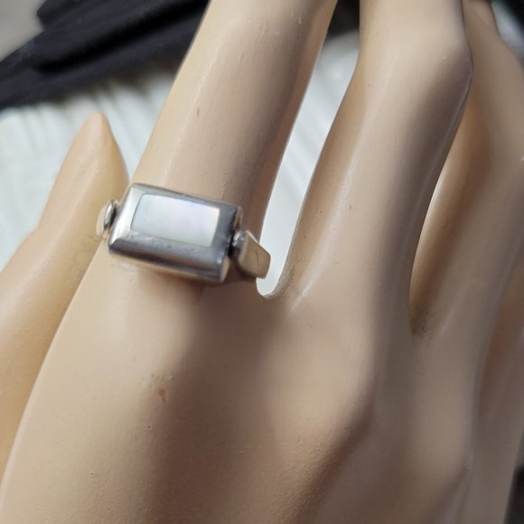 Stress Relief Anxious Ring Spinner Luster MOP 925 - Picture 7 of 11